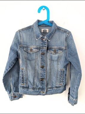 Old Navy Kids Classic Denim Trucker Jacket Everyday Essential ~ Size 6-7